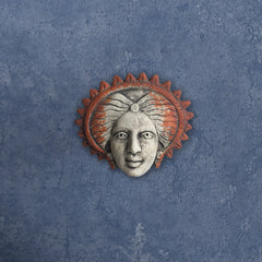 Frau mit sternförmiger Frisur