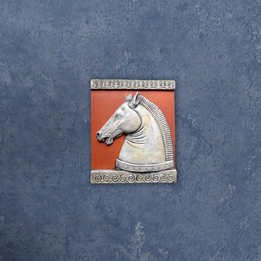 Pferdekopf aus Florenz, in Rot