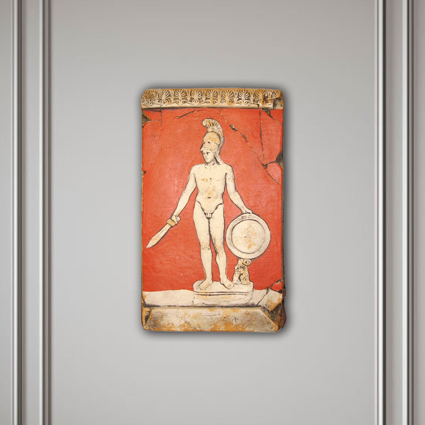 Ares, Gott des Krieges, Bemalte Skulptur