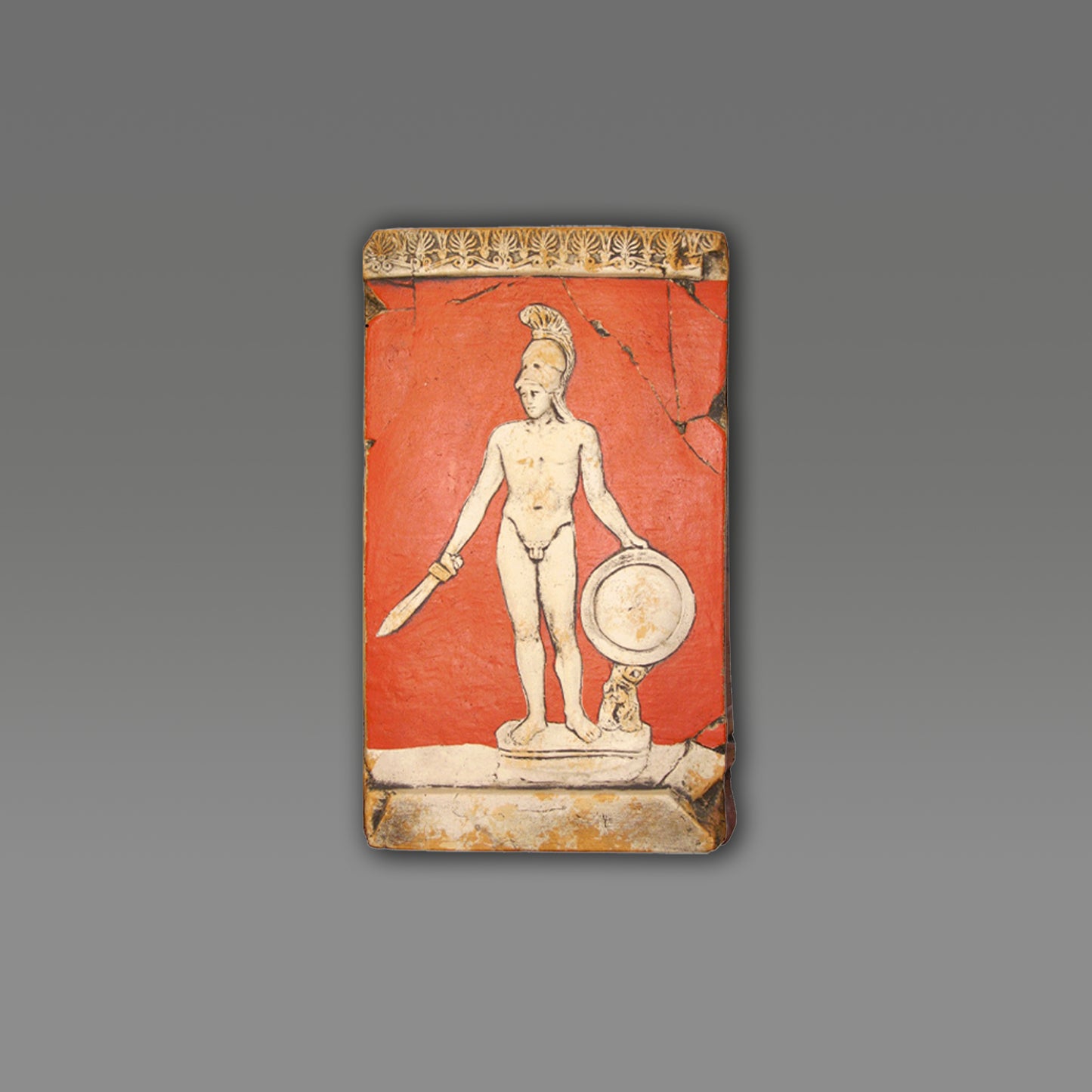 Ares, Gott des Krieges, Bemalte Skulptur