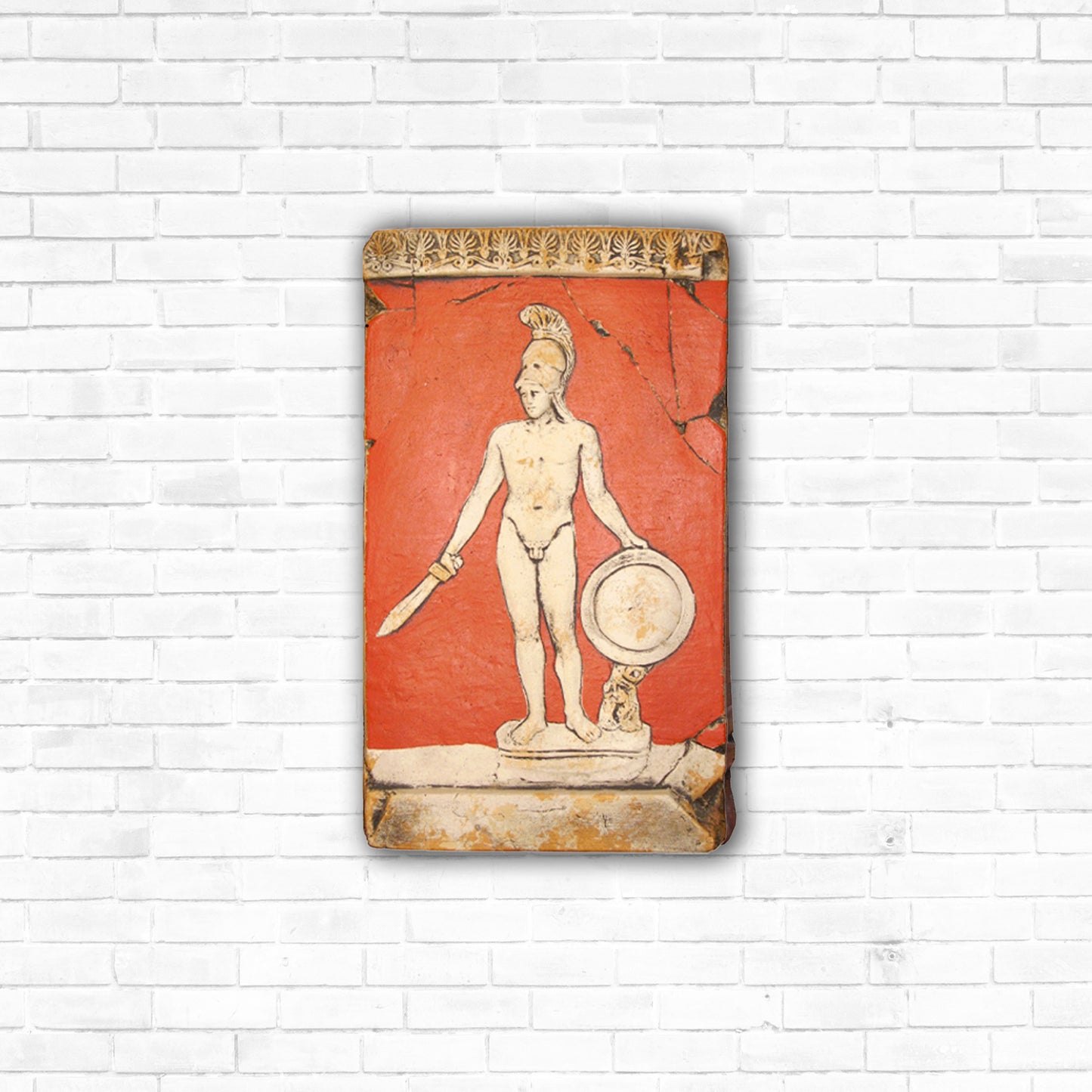 Ares, Gott des Krieges, Bemalte Skulptur