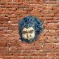 Aeolus, Gott der Winde. Bemalte Skulptur aus Keramik