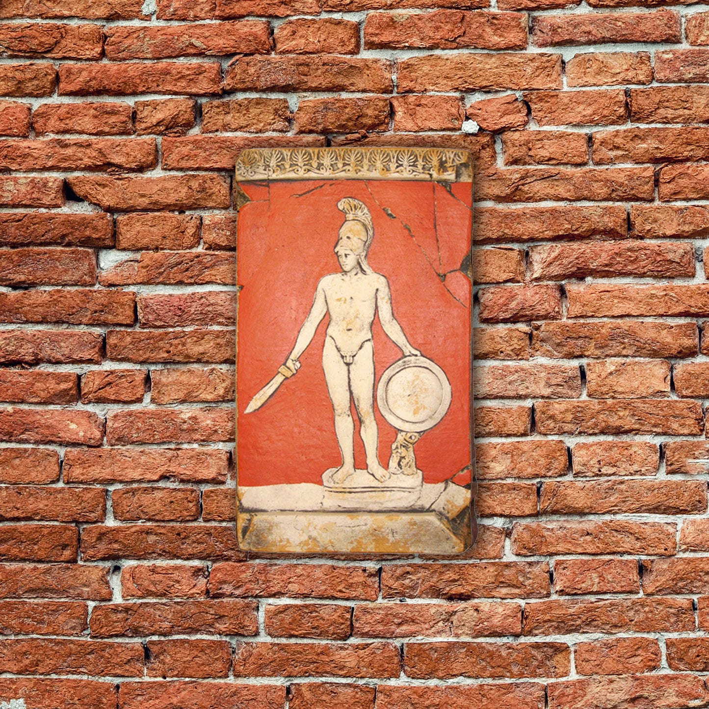 Ares, Gott des Krieges, Bemalte Skulptur
