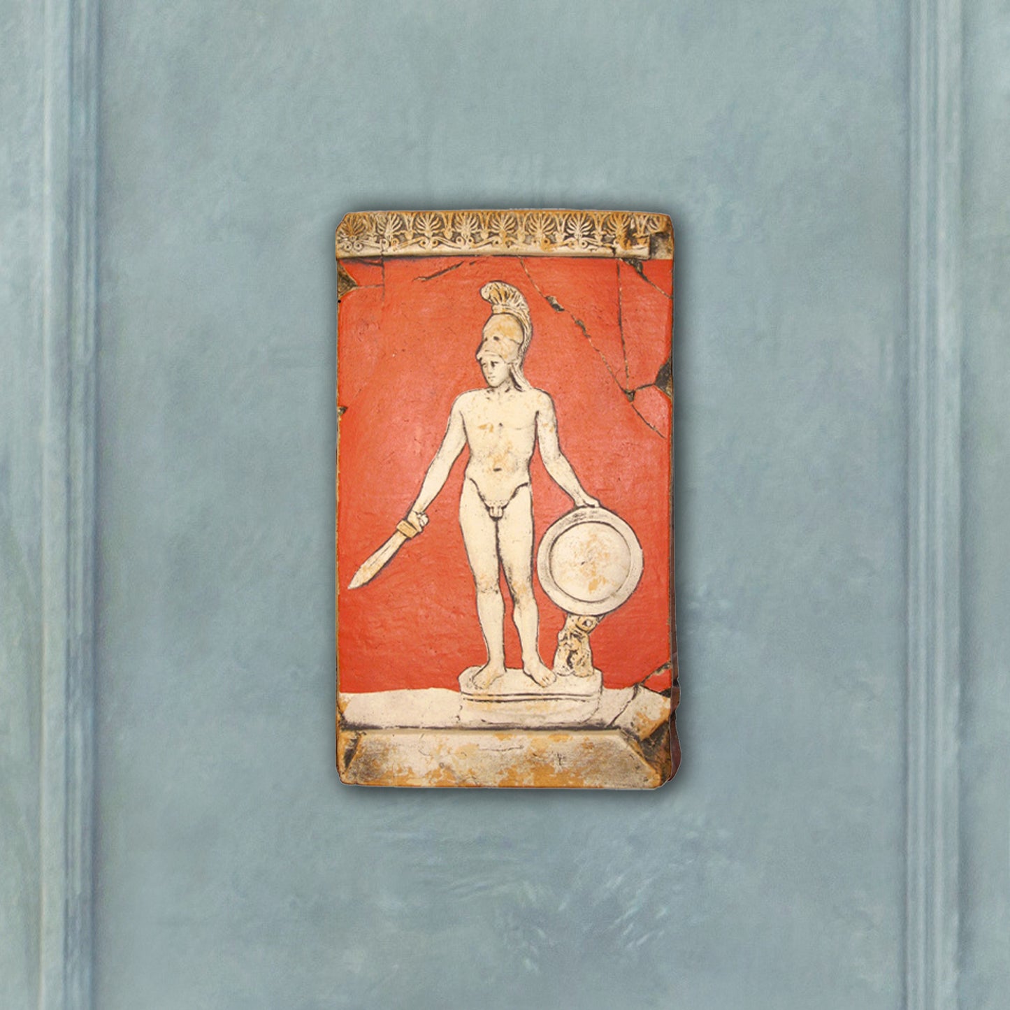 Ares, Gott des Krieges, Bemalte Skulptur