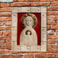 Madonna Nikopeja, bemalte und vergoldete Skulptur aus Keramik
