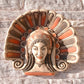 Antefix mit Mänade (bemalte Terrakotta)