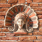 Antefix mit Mänade (bemalte Terrakotta)