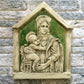 Maria Lactans - Stillende Maria, Skulptur aus bemalter Keramik