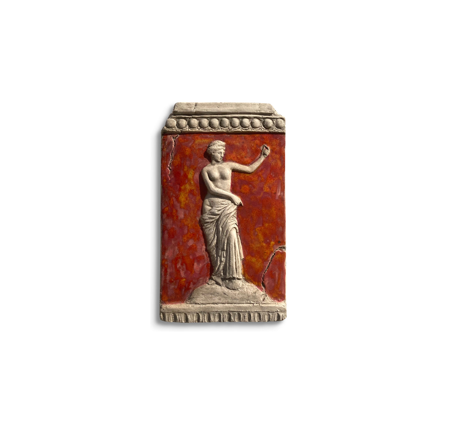 Venus, bemalte Skulptur aus Keramik